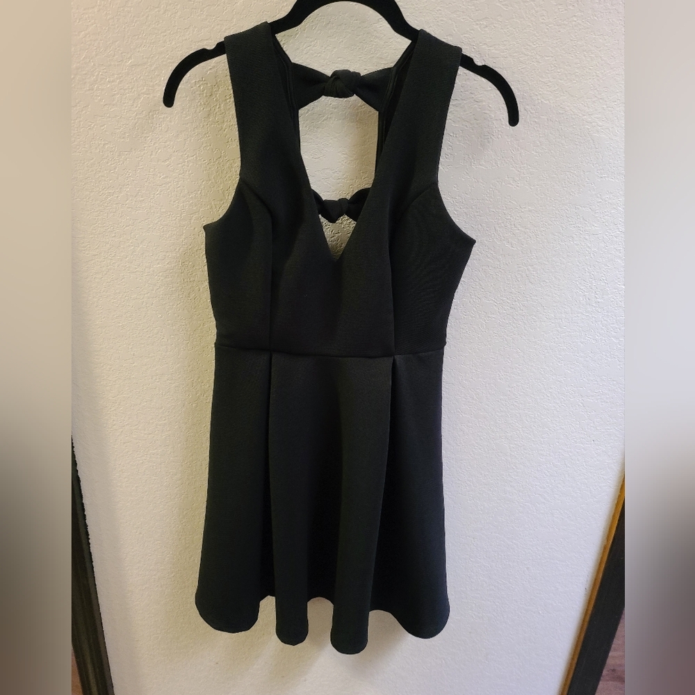 Charlotte Russe Black Bow Back Dress